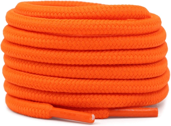 GRAH SANGRAH® (2 Pair) Shoelaces for Thick Round Climbing, Hiking, Boot, Running , Sport Shoes Laces  - 120 cm, Orange